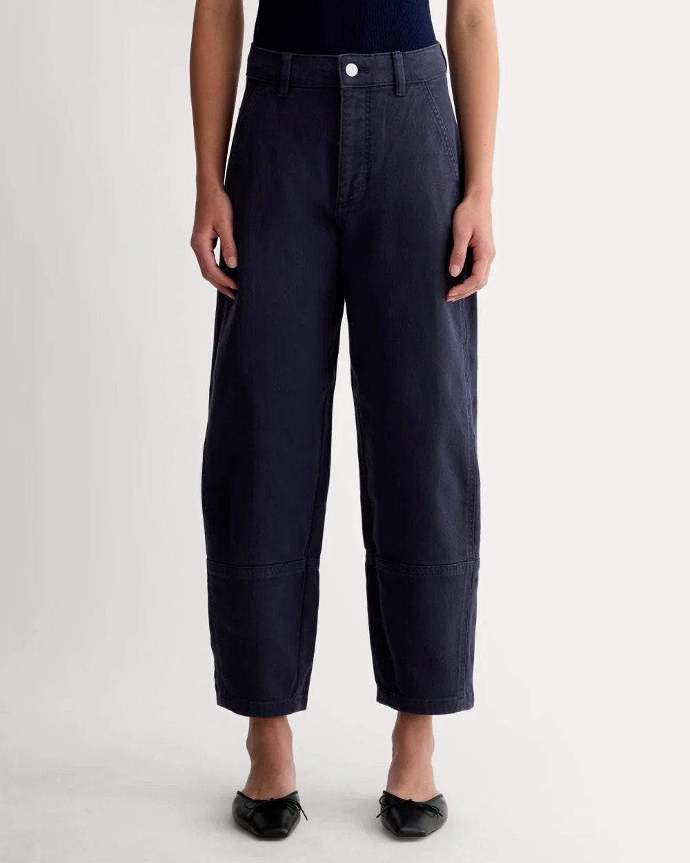 Nwt Everlane The Utility Barrel Pant High Rise In Navy Blue Size 14 Tall